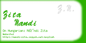 zita mandi business card